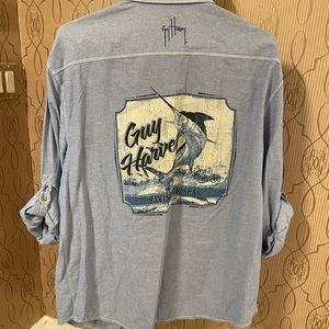 Men’s guy, Harvey, long sleeve button down shirt size L